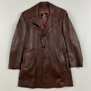 Men's Brown Leather Coat
